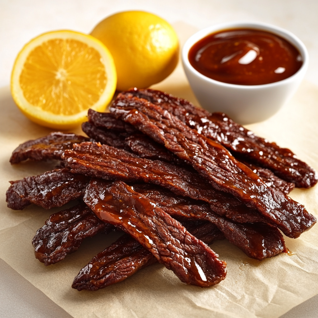 Sweet and Tangy BBQ Beef Jerky