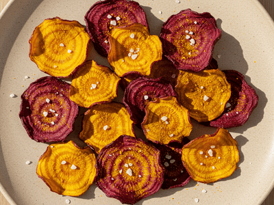 Golden Glow Beet Chips: A Vegan Dehydrator Recipe