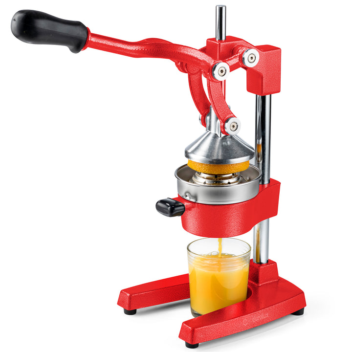 Eurolux Cast Iron Citrus Juicer | Commercial Grade Manual Hand Press | Countertop Squeezer for Fresh Fruit Juice