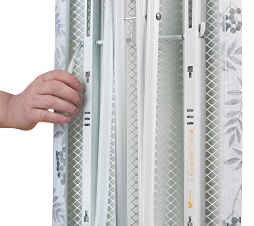 Bartnelli Rorets Ironing Board with Cover Pad, Height Adjustable, Safety Iron Rest, Safety Storage Lock, 4 Leg, 3 Layer Pad, Home Laundry Room or Dorm Use