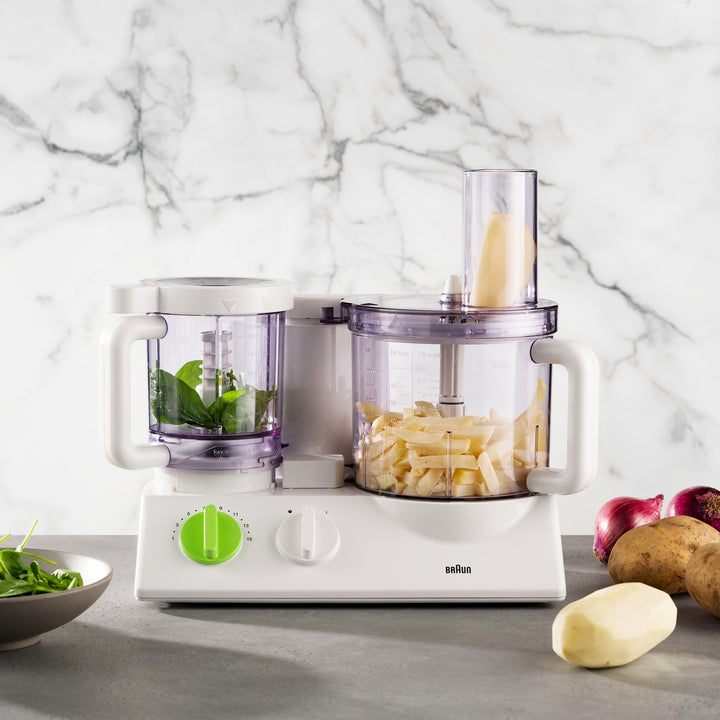 Braun Food Processor FX-3030 Double Bowl 0.75L and 12 Cup Multipurpose Chopper with 8 Attachment Blades With Juice Extractor