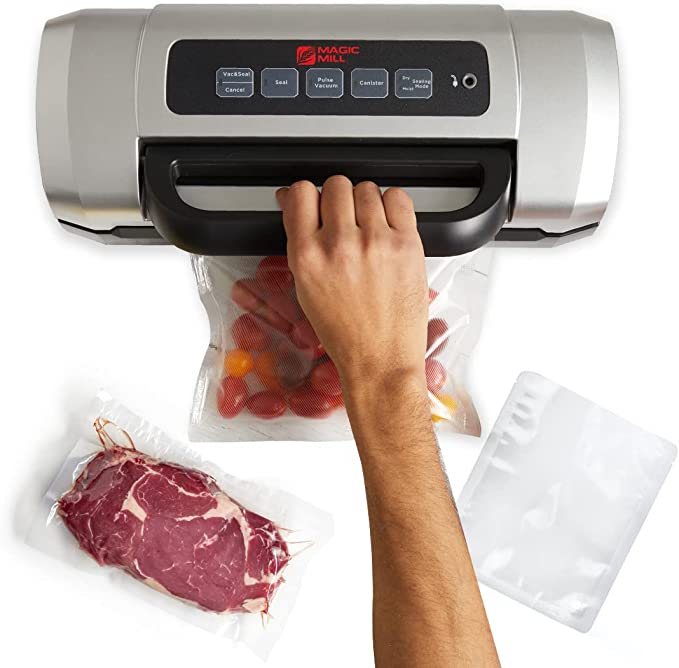 Magic Mill Professional Vacuum Sealer Machine | with Patent Easy Lock & Release Handle, Power Pro Food Preservation for Sous Vide and Food Storage