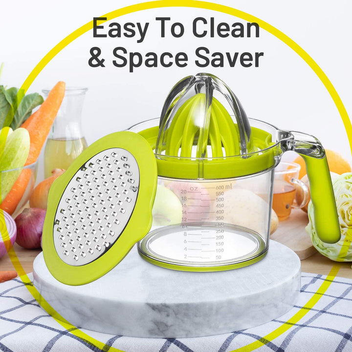 Eurolux 4-in1 Manual Citrus Juicer with Swiss Made Fruit Knife
