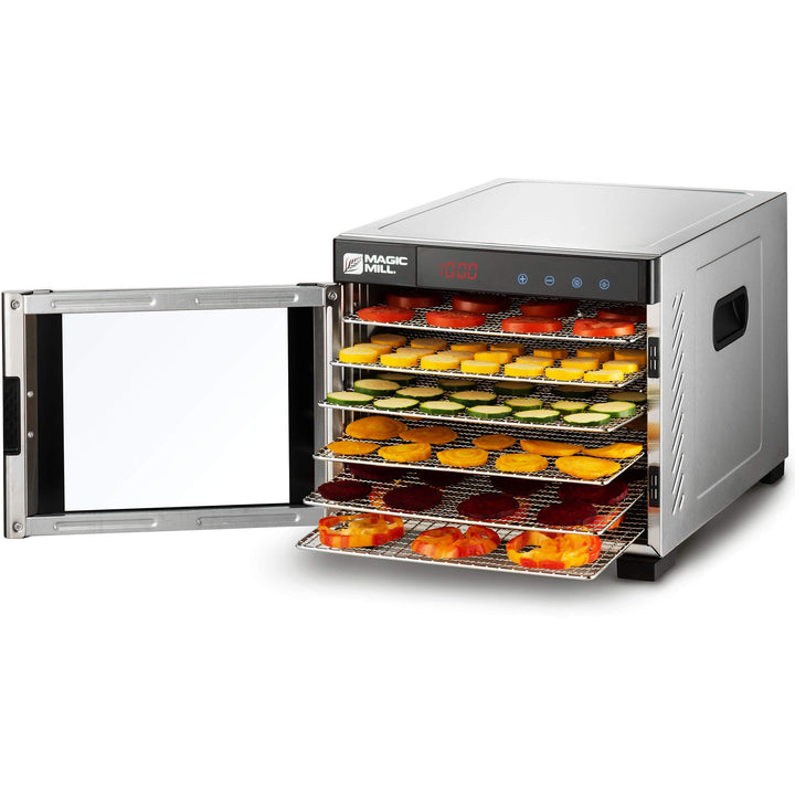 Magic Mill Food Dehydrator Machine, 6 Stainless Steel Trays MFD-6060