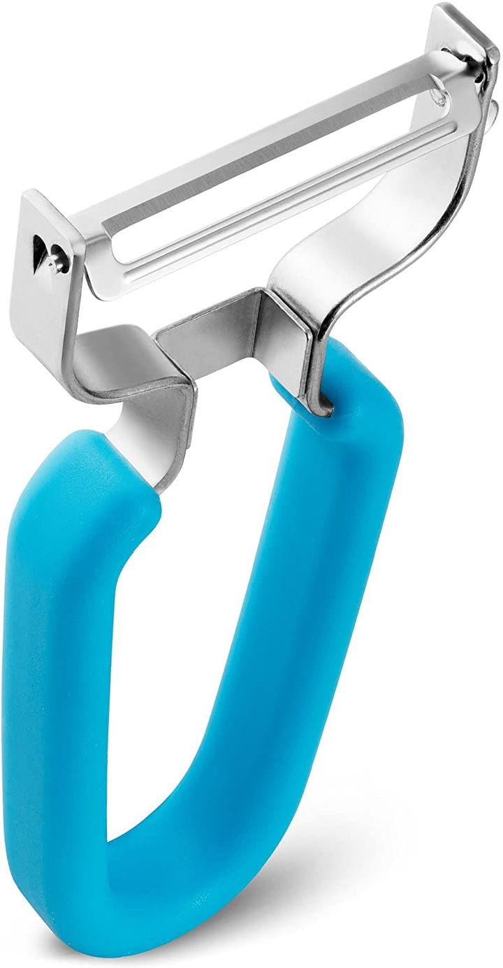 Swissler Silicone Soft Grip Ultra Sharp Stainless Steel Peeler (Turquise)