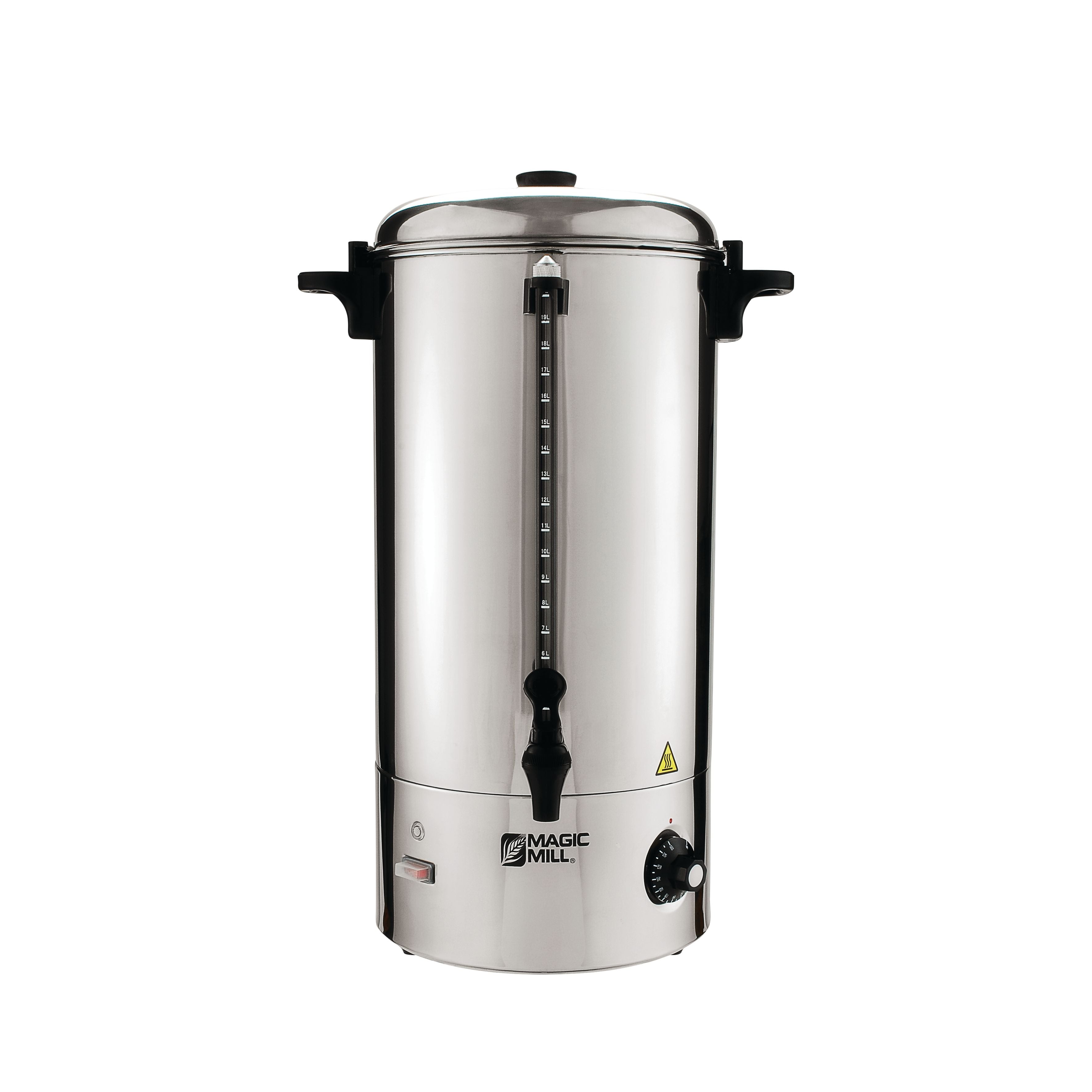 30 Cup Coffee Urn Magic Mill MUR-150 Water Boiler, Stainless, 150