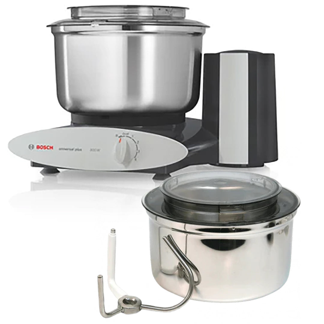 Bosch Universal Plus Mixer with stainless steel bowl for challah COLOR: Black