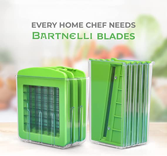 Bartnelli Vegetable Chopper Food Slicer Pro | 15 Pc MultiFuctional Kitchen Gadgets for Onion, Veggie, Cheese Grater, Vegetables Cutter With Large Container, Easy to Clean, With Bonus Brush and Fork