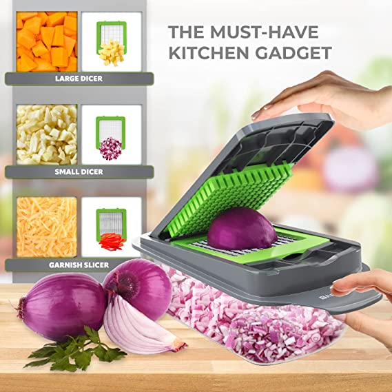 Bartnelli Vegetable Chopper Food Slicer Pro  15 Pc MultiFuctional Kit –  Royaluxkitchen