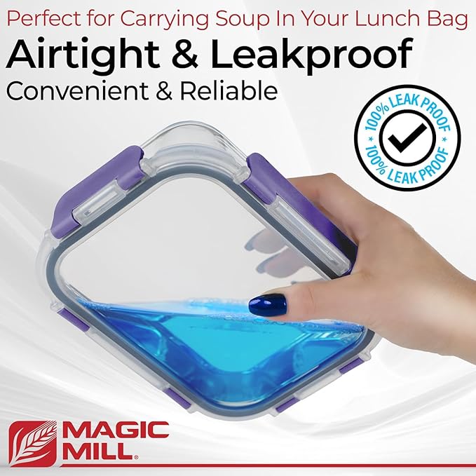 Magic Mill Glass Storage Containers with lids Set | Ultimate 24pc Set