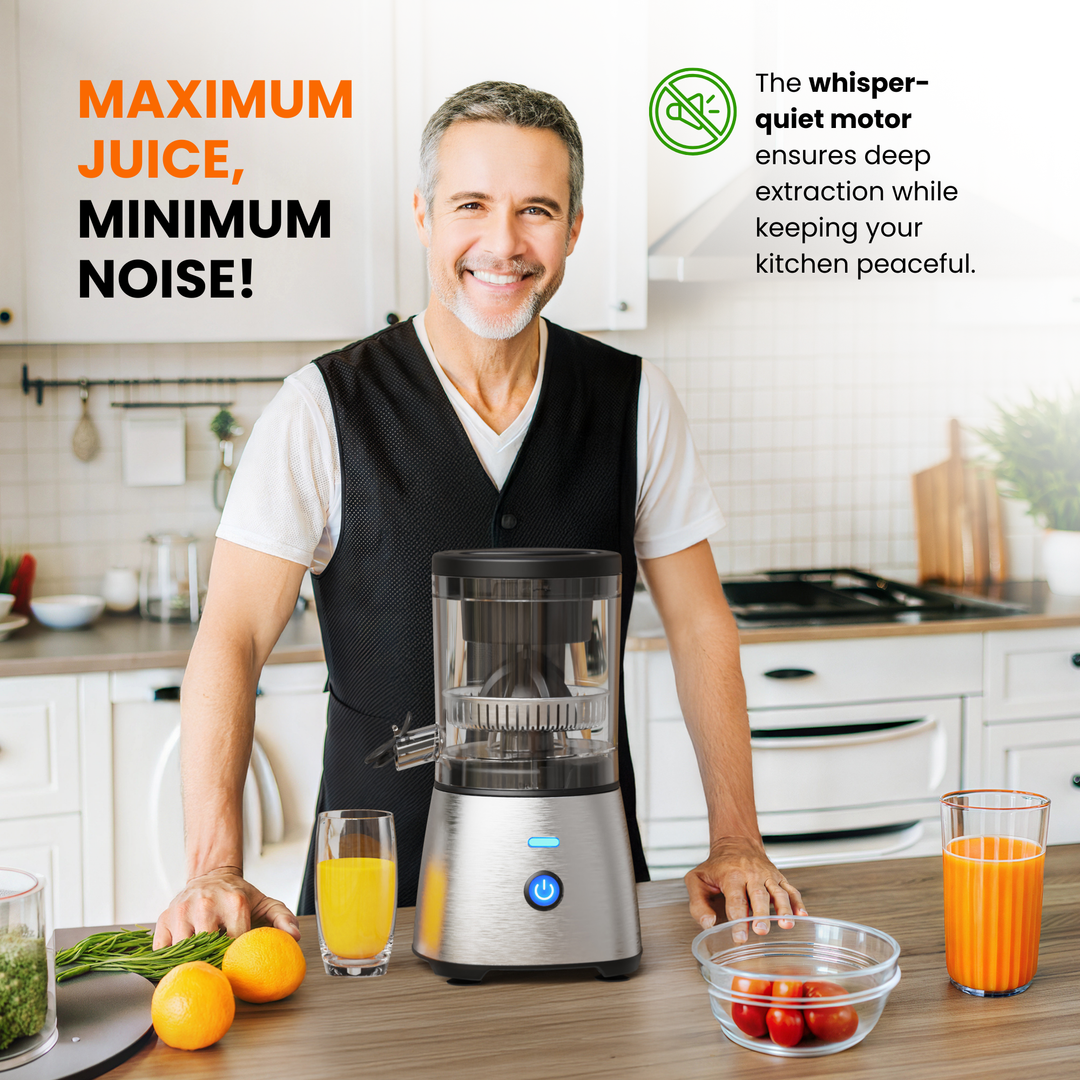 Electric Citrus Juicer – Stainless Steel, Compact & Easy to Use