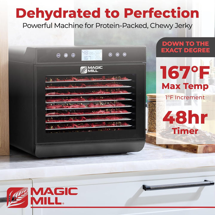 Magic Mill Premium Food Dehydrator 10 Extra-Large Stainless Steel Trays MFD-7100 (Upgraded)