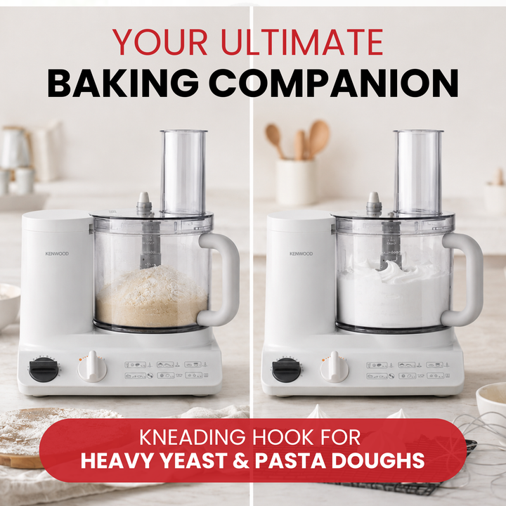 Kenwood FDP10.3020 12-Cup Food Processor | Ultra-Quiet 10-in-1 European System with Traditional Kugel Blade & Citrus Juicer