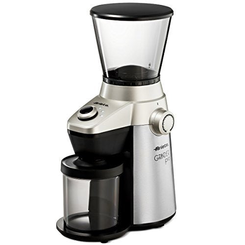 Ariete Conical Burr Electric Coffee Grinder - Professional Heavy Duty Stainless Steel | Ultra Fine Grind with Adjustable Cup Size | 15 Fine - Coarse Grind Size Settings