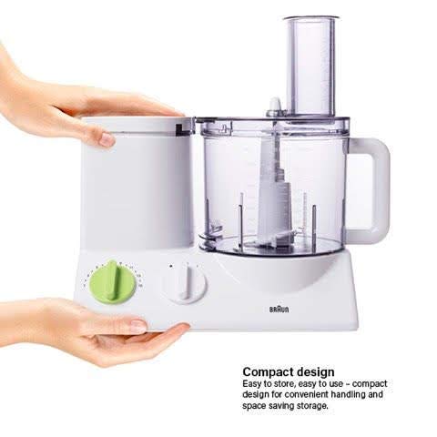 Braun FP3020 12 Cup Food Processor includes 7 Attachment Blades + Chopper and Citrus Juicer