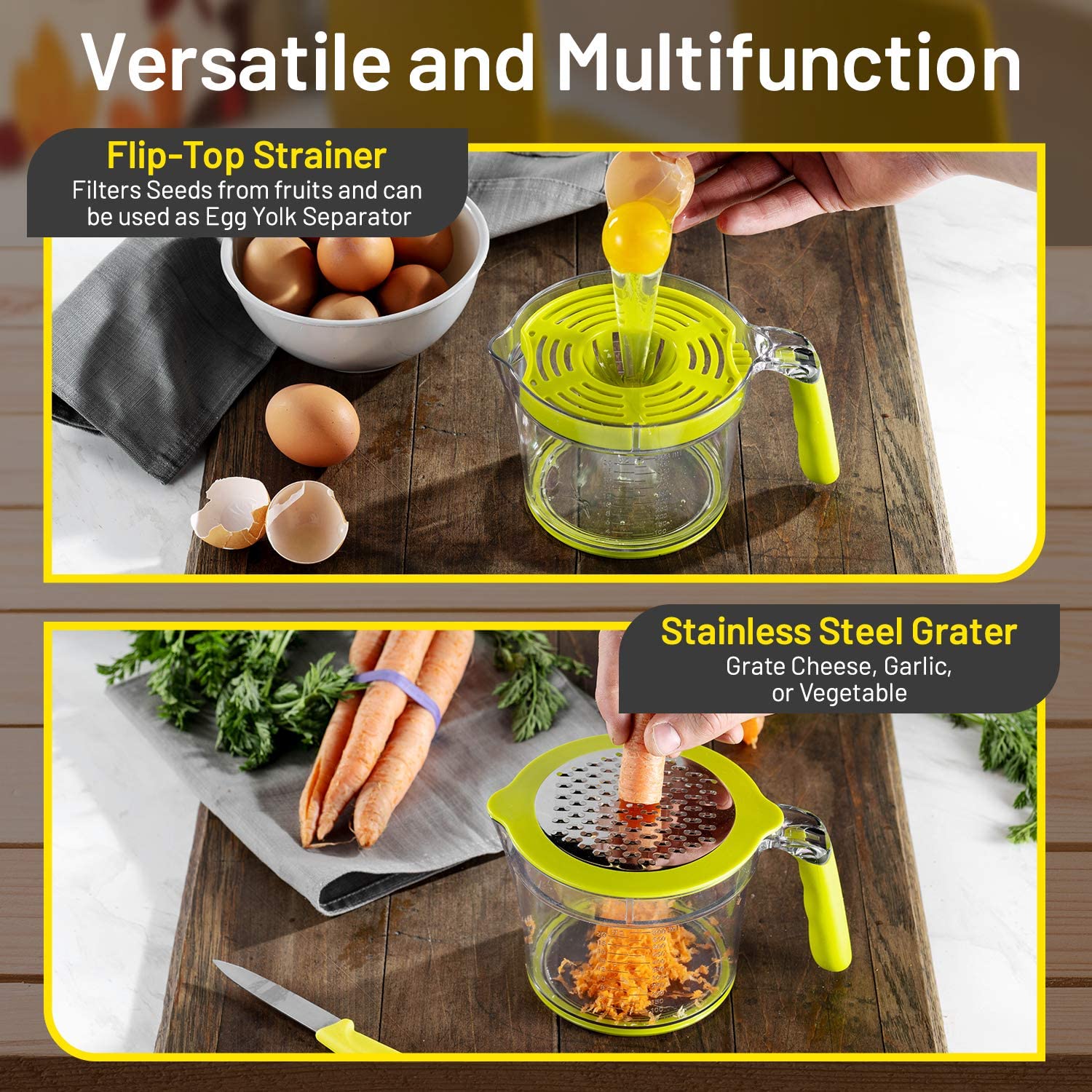 Eurolux 4-in1 Manual Citrus Juicer with Swiss Made Fruit Knife