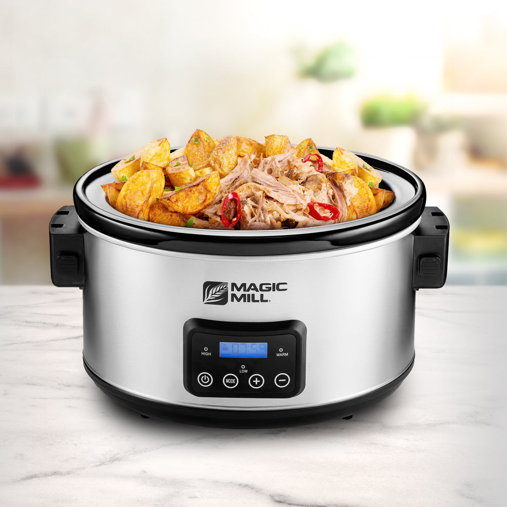 MAGIC MILL 10 QUART OVAL CROCK POT WITH COOL TOUCH HANDLES AND ALUMINU —  Kitchen Equipped