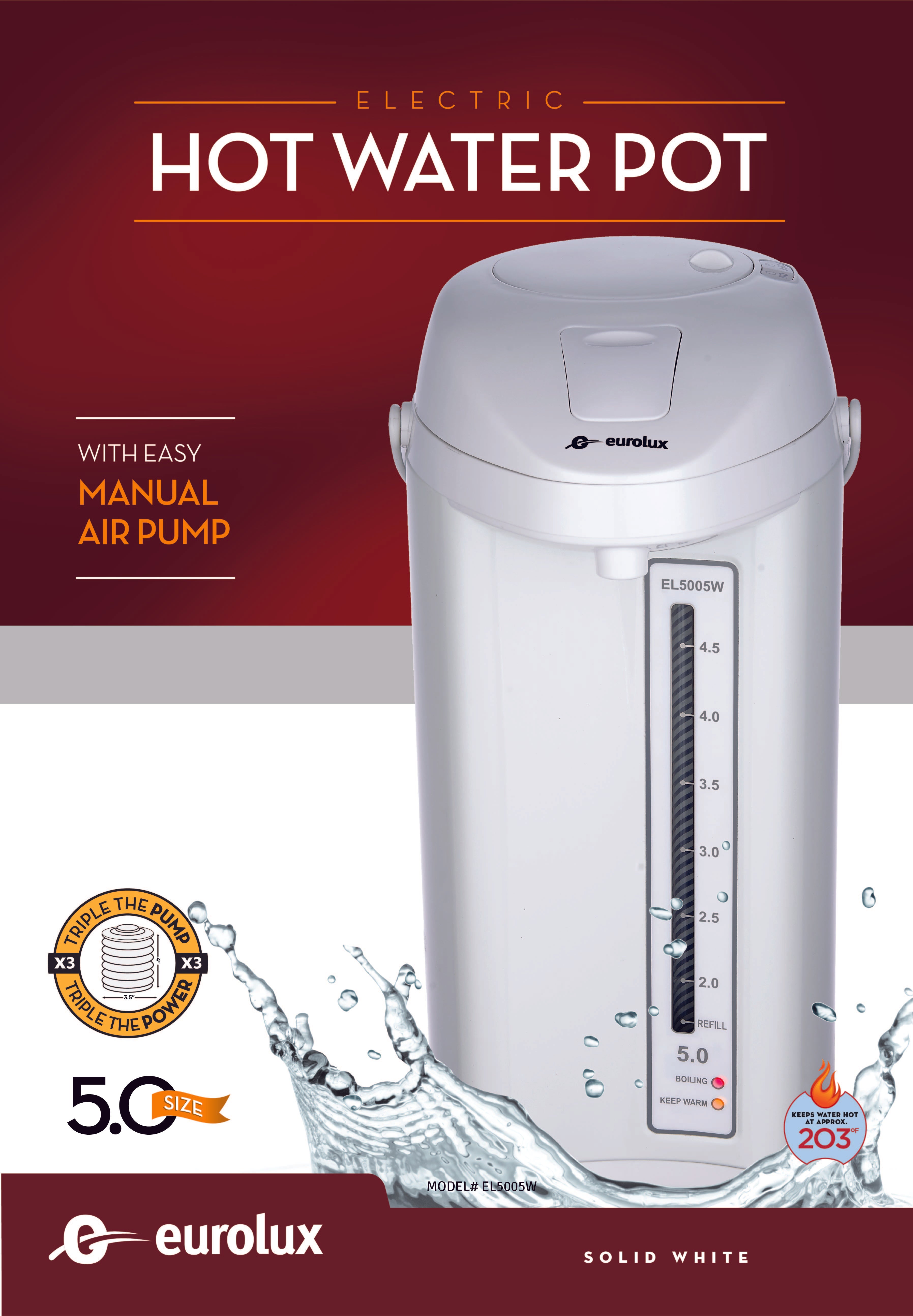 Eurolux hot outlet water urn