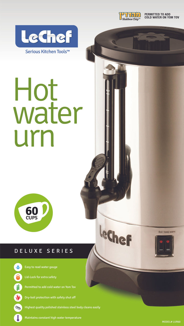 LE'CHEF ELECTRIC HOT WATER URN 60 CUP MODEL# LUR60