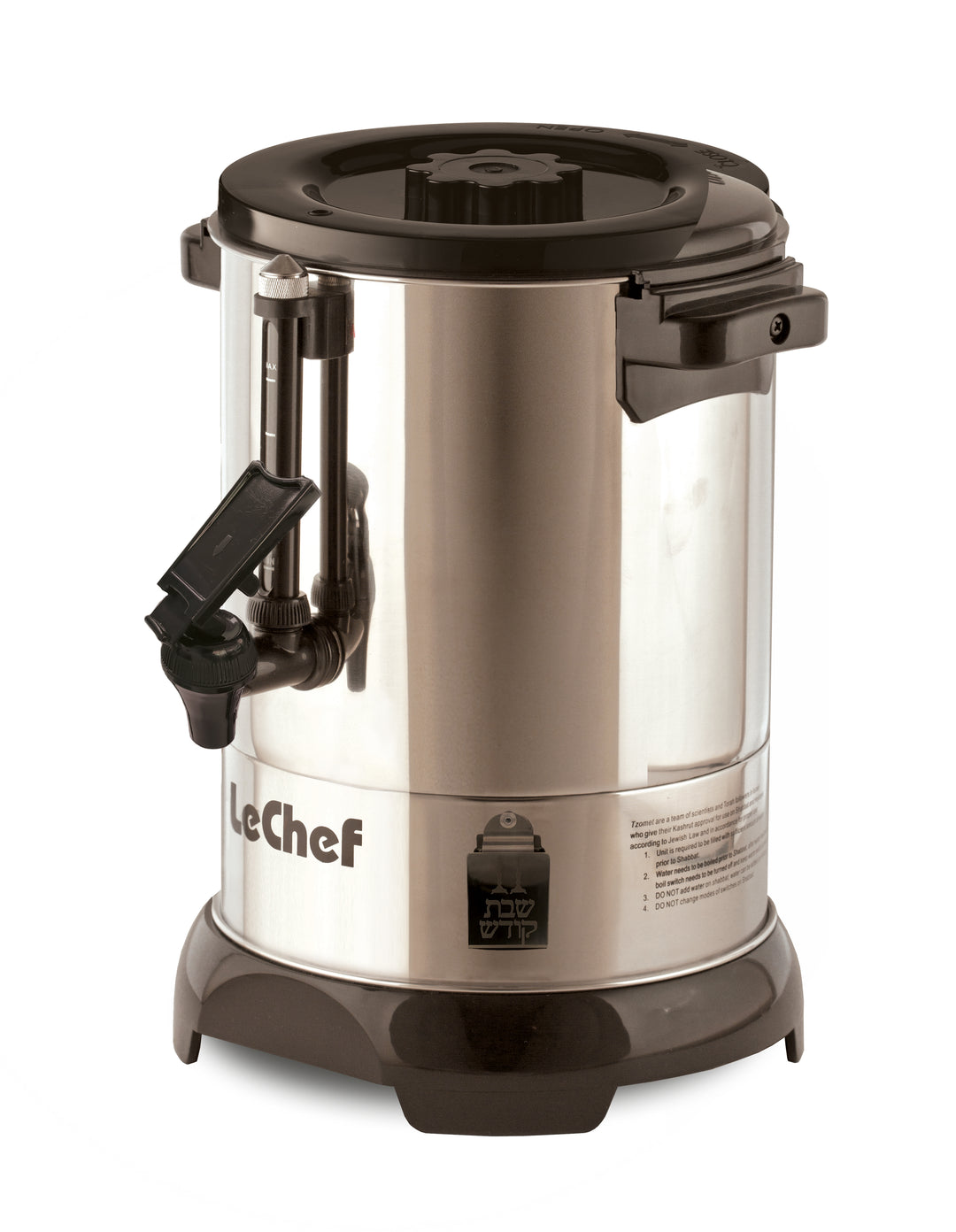 LE'CHEF ELECTRIC HOT WATER URN 30 CUP WITH SAFETY SPOUT MODEL# LURS30