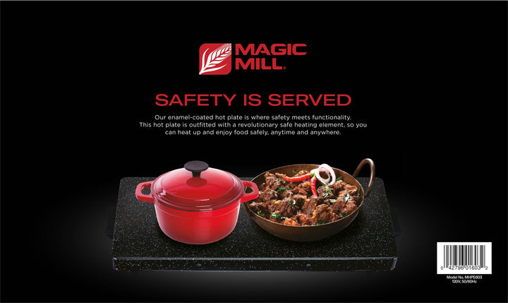 MAGIC MILL SHABBAT ENAMEL HOT PLATE WITH BUILT IN SAFETY THERMOSTAT MODEL# MHPE603 (SMALL)