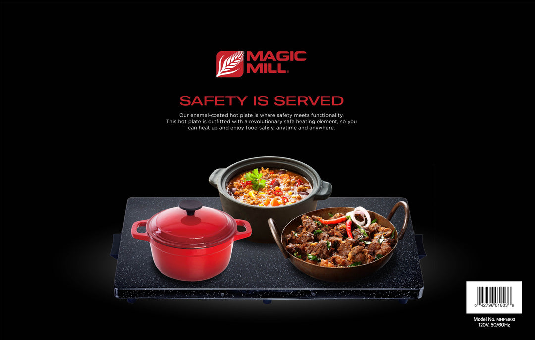MAGIC MILL SHABBAT ENAMEL HOT PLATE WITH BUILT IN SAFETY THERMOSTAT MODEL# MHPE803 (X-LARGE)