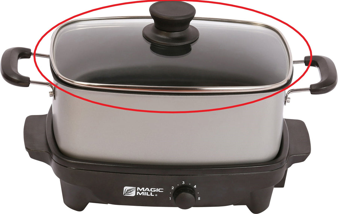 COVER WITH KNOB FOR MAGIC MILL AND EUROLUX RECTANGLE SLOW COOKER CROCK –  Royaluxkitchen